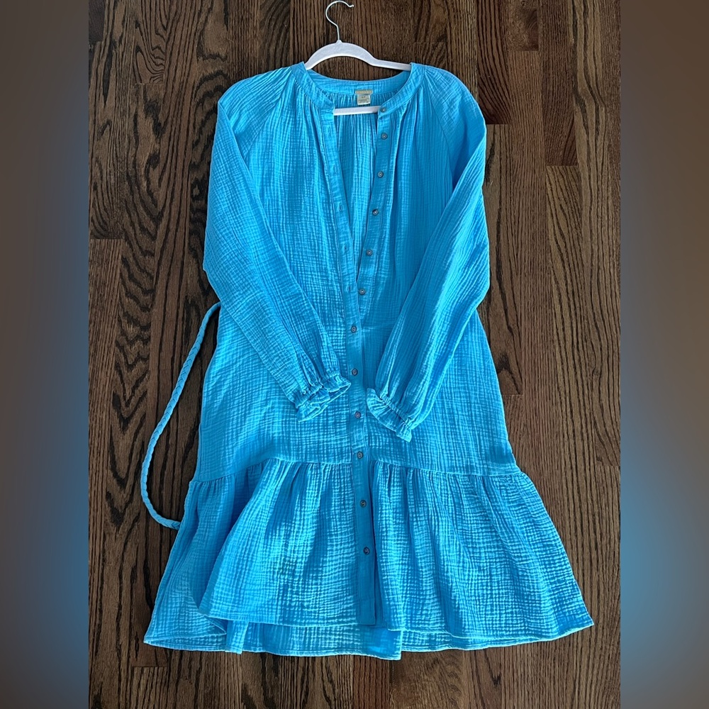 Magaschoni Blue Organic Cotton Dress